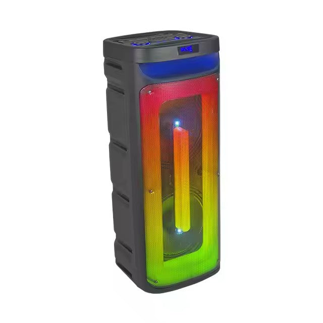 Boxă Portabilă AT PERFORMANCE® 12100W cu Lumină RGB, Bluetooth, USB, Karaoke, MP3, TF, WiFi, Acumulator și Mâner – Woofer 10", Neagră